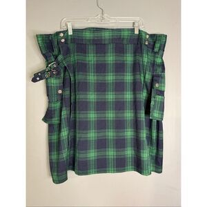 Amazon Green Black Tartan Utility Kilt Scottish Size 4X NWOT
